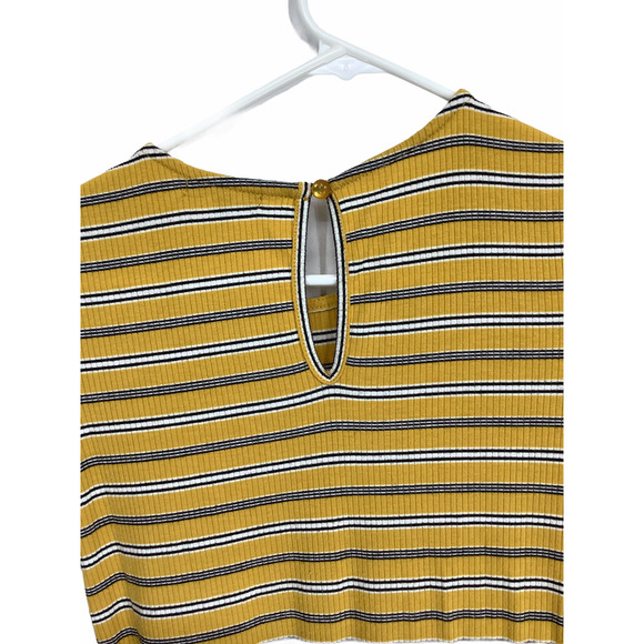 My Michelle Girl's Yellow Striped Jumpsuit Large - Picture 6 of 6